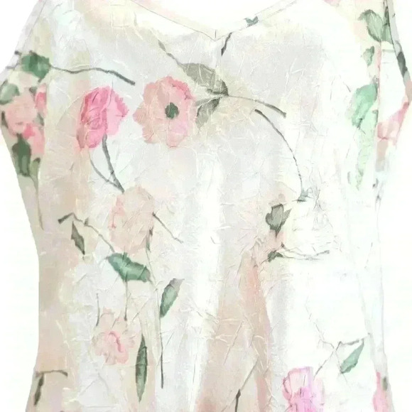 Intimate Essentials Baby Pink Floral Camisole Mini Slip Dress Size XL - Picture 5 of 7